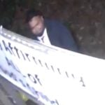 Black lives matter sign vandalized at maryland church as police hunt suspect