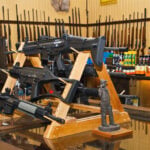 Rifles at gun shop