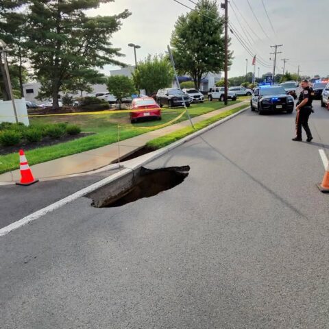 Sinkhole shuts down lanes on route 18 south in east brunswick, police warn of delays