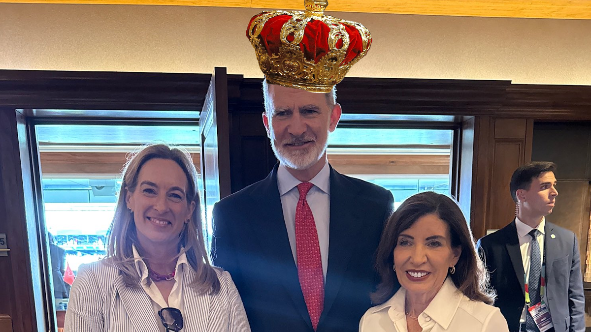 New jersey governor who campainged for no kings, gushes over meeting king of spain
