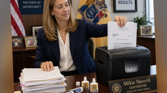 Nj gov. Mikie sherrill 'disappears' new law after learning it could hurt democrats in 2026 elections