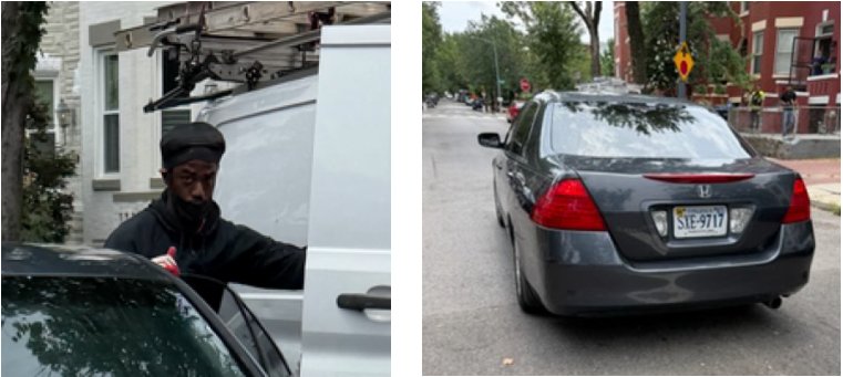 Car thief caught on camera smashing windows and targeting parked vehicles in northeast dc