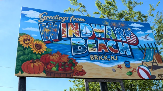 Brick township unveils first community mural at windward beach summerfest