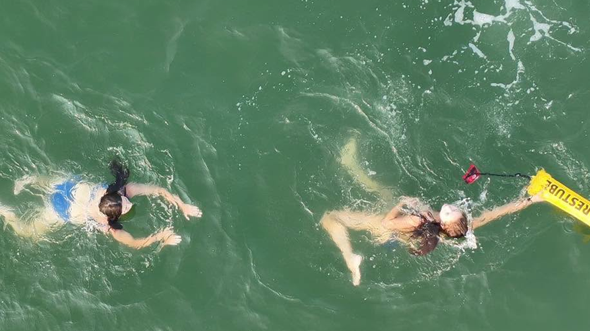 Ocean county sheriff's drone helps rescue distressed swimmer off surf city beach
