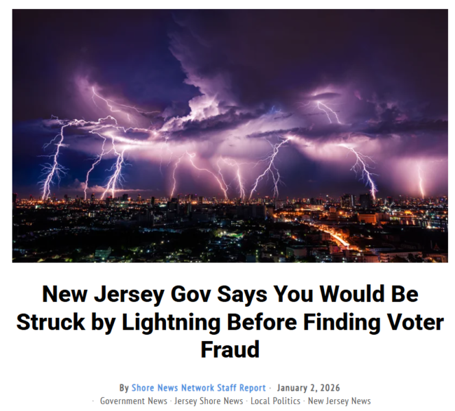 Months after murphy compared voter fraud to being struck by lightning, sherrill reveals lightning struck: 400 noncitizens voted Months after murphy compared voter fraud to being struck by lightning, sherrill reveals lightning struck: 400 noncitizens voted