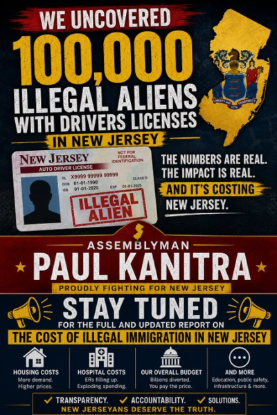 Over 100,000 undocumented migrants have new jersey driver's licenses according to lawmaker Over 100,000 undocumented migrants have new jersey driver's licenses according to lawmaker