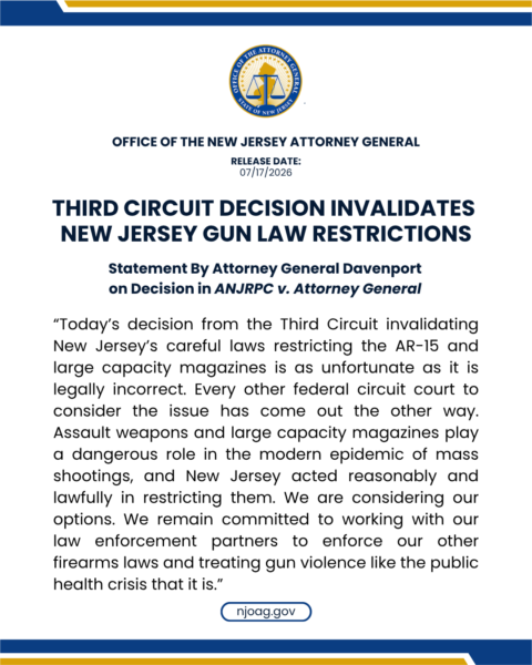 New jersey magazine limits and assault rifle ban deemed unconstitutional, third circuit court rules New jersey magazine limits and assault rifle ban deemed unconstitutional, third circuit court rules