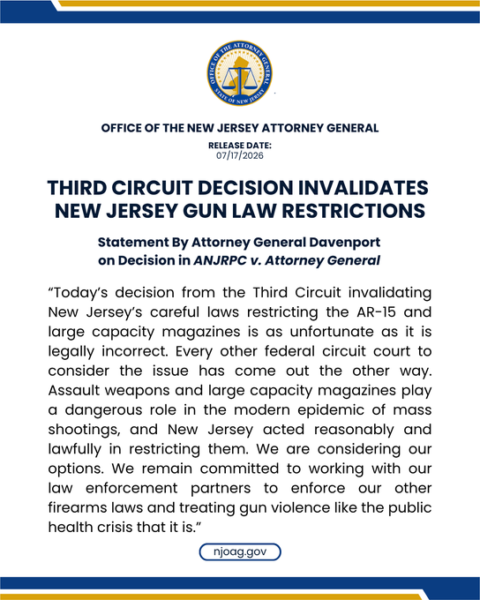 Sherrill calls third circuit gun ruling an "extreme right-wing" attack on new jersey laws Sherrill calls third circuit gun ruling an "extreme right-wing" attack on new jersey laws
