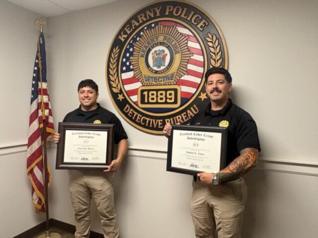 Two kearny detectives earn national cybercrime investigator certification