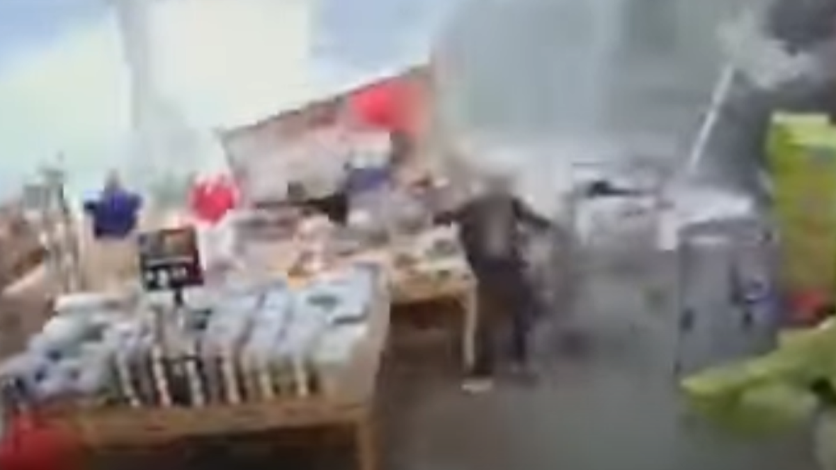 Security camera video captures dramatic roof collapse at ocean township bj's during powerful storm