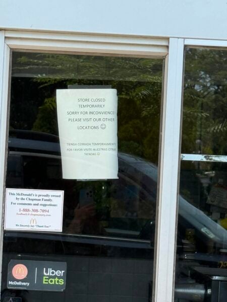 Jackson mcdonald's closed after vehicle crashes into wall