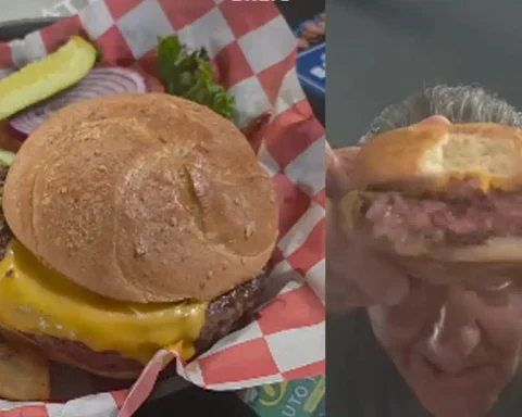 Photo Caption: Riv's Toms River Hub is offering a homemade fresh ground beef burger with fries for $7, less than many comparable fast-food meals.