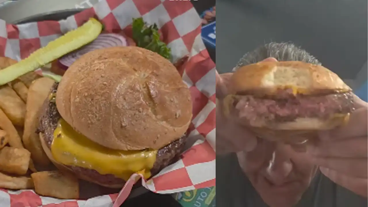 Photo caption: riv's toms river hub is offering a homemade fresh ground beef burger with fries for $7, less than many comparable fast-food meals.