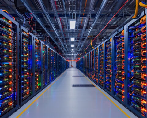 AI - Internal view of a datacenter