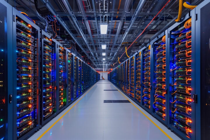 AI - Internal view of a datacenter