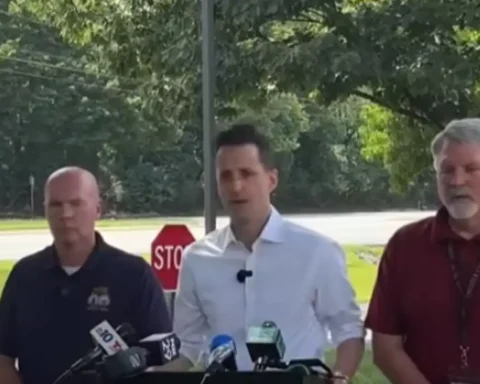 Chester County District Attorney Christopher de Barrena-Sarobe and Westtown-East Goshen Police Chief David Leahy provide a statement regarding today’s shooting investigation in East Goshen Township.