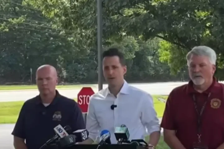 Chester County District Attorney Christopher de Barrena-Sarobe and Westtown-East Goshen Police Chief David Leahy provide a statement regarding today’s shooting investigation in East Goshen Township.