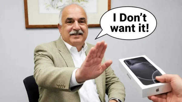 Photo caption: Screenshots of text messages exchanged between Toms River officials show Council President David Ciccozzi declining a township-issued cellphone after stating he no longer wished to conduct township business on his personal phone.