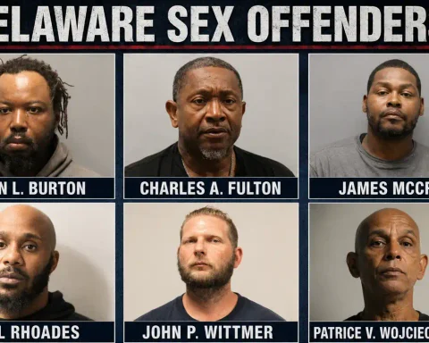 Photo Caption: Delaware State Police say Allen L. Burton, Charles A. Fulton, James McCray, Carl Rhoades, John P. Wittmer and Patrice V. Wojciechowski are listed as wanted sex offenders.
