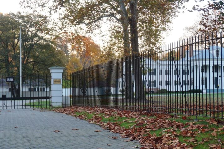Photo caption: Drumthwacket, New Jersey's official governor's residence in Princeton, was built in 1835 and draws architectural inspiration from Greek Revival plantation homes seen by its original owner during his years in antebellum New Orleans.
