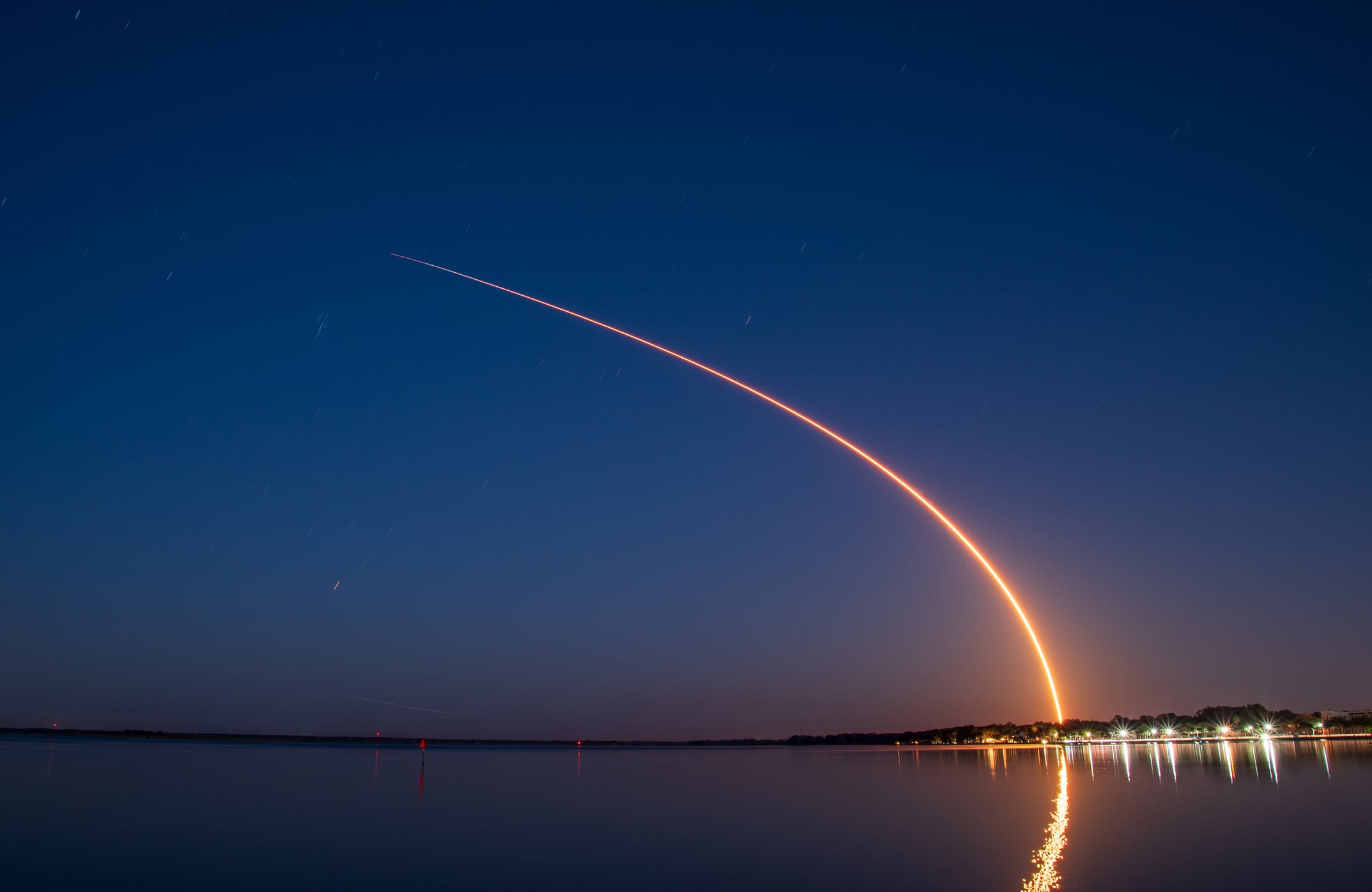 Photo caption: a spacex falcon 9 rocket launches from cape canaveral on a starlink mission, creating a bright plume that can sometimes be seen from the northeastern united states.