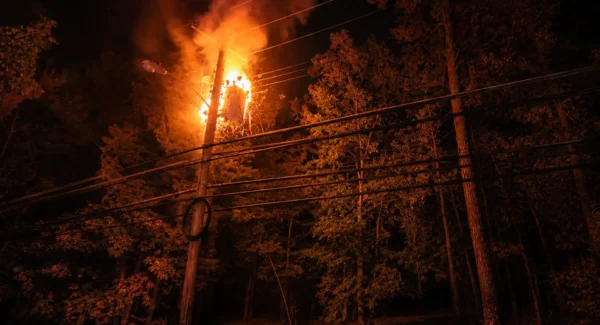 Photo caption: emergency crews responded to a transformer fire at gil putnam memorial park in jackson township before jcp&l restored power.