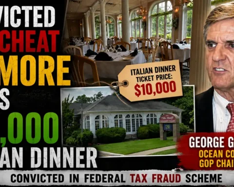 Federally convicted tax cheat George Gilmore is hosting a $10,000 Italian dinner in Toms River for Stafford Township candidates.