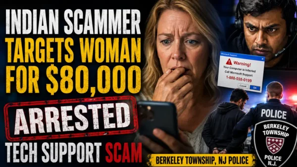 A Berkeley Township Police investigation led to the arrest of a New York man accused of acting as a courier in a scam targeting a Holiday City senior citizen.