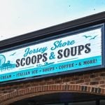 Jersey shore scoops & soups opens new ice cream and cafe shop in brick Jersey shore scoops & soups is now open at 2524 hooper avenue in brick, serving ice cream, italian ice, soups, coffee, paninis and crepes.