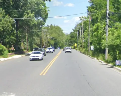 Police investigate the scene of a fatal crash on Laurel Road in Lindenwold where an e-bike rider was killed and the driver was arrested on death by auto and DUI charges.