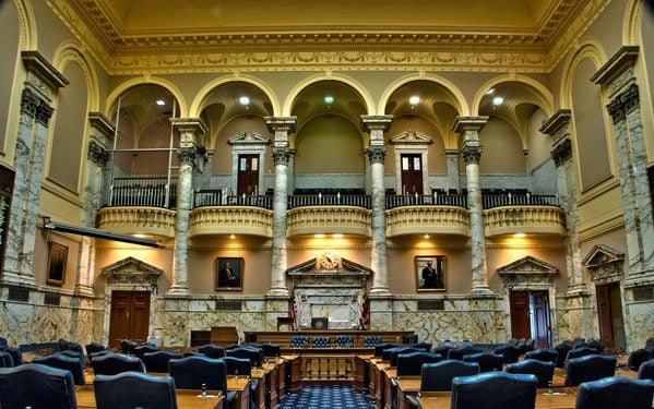 Photo Caption: The Maryland State House in Annapolis was the center of major 2026 battles over immigration enforcement, gun laws, federal authority and congressional redistricting.