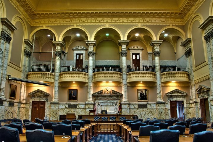 Photo Caption: The Maryland State House in Annapolis was the center of major 2026 battles over immigration enforcement, gun laws, federal authority and congressional redistricting.