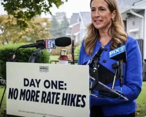 NJ Gov. Mikie Sherrill promised to freeze rate hikes. That's not happening. Republican lawmakers representing Ocean County are urging state regulators to reject JCP&L's proposed electric rate increase, while the utility says the additional revenue is needed to improve reliability and recover storm-related costs. Photo by Mikie Sherrill for Governor 2025