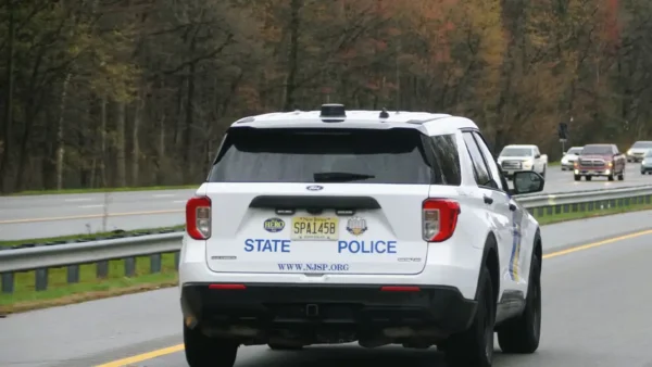 New Jersey State Police at Highway Crash Scene