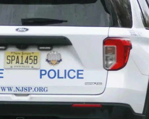 New Jersey State Police at Highway Crash Scene