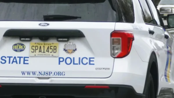 New Jersey State Police at Highway Crash Scene