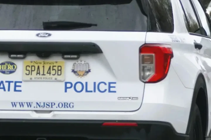 New Jersey State Police at Highway Crash Scene