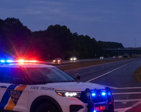 NJ State Police at Traffic Crash Near Exit 22