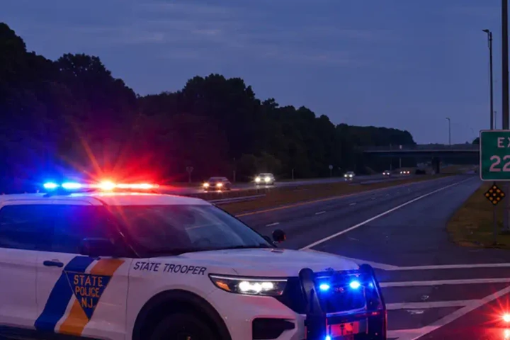 NJ State Police at Traffic Crash Near Exit 22