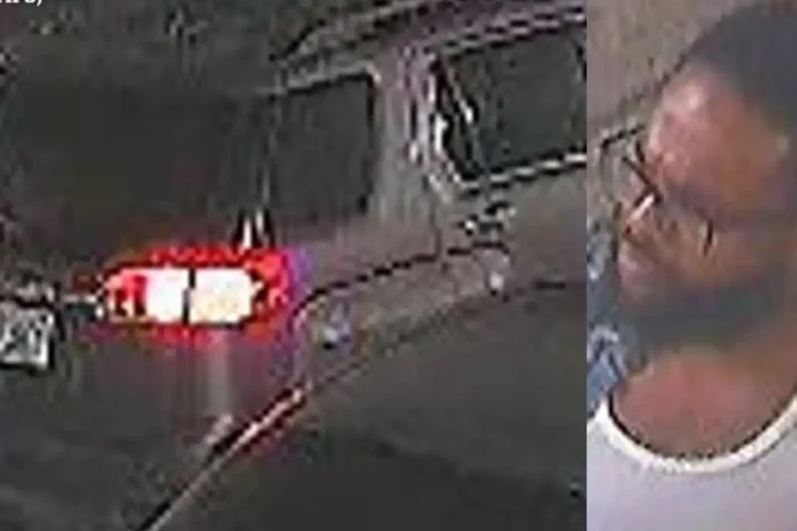 NYPD Crime Stoppers released surveillance images while seeking the public's help identifying a suspect wanted in a violent Bronx assault that injured two people.