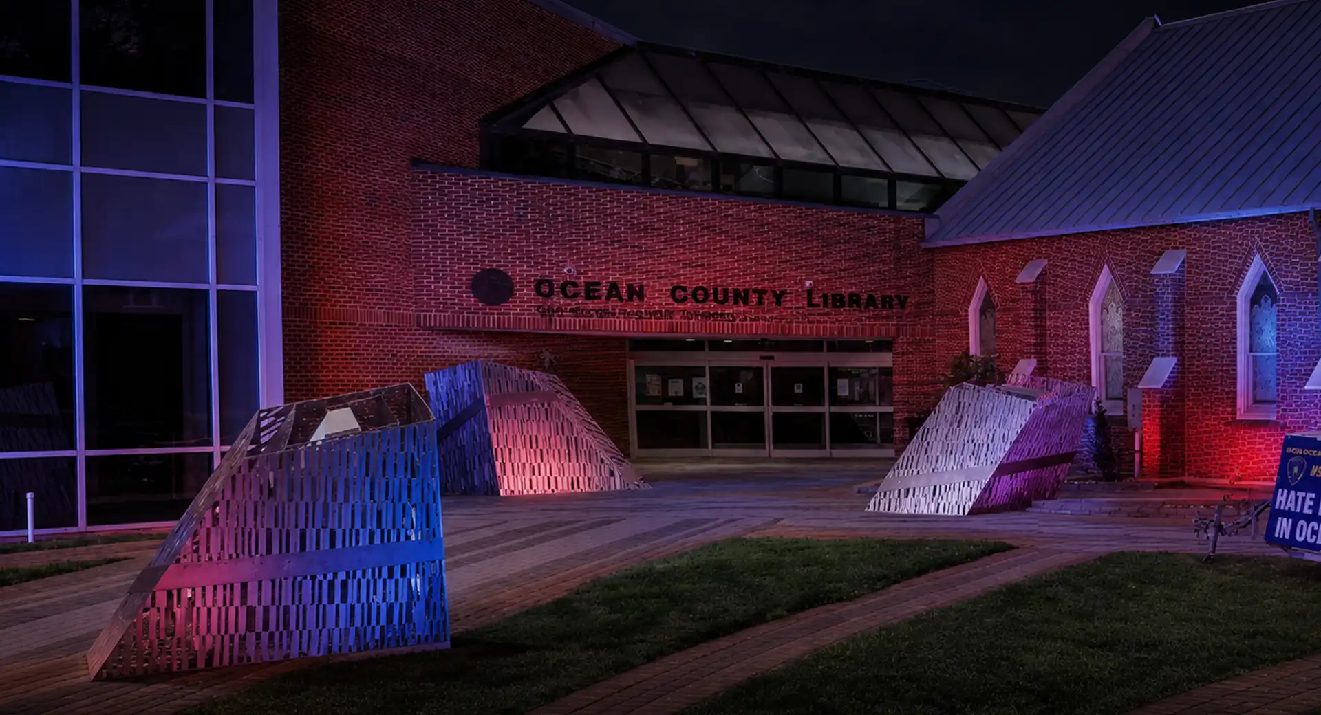 Photo caption: police responded to the toms river branch of the ocean county library following reports of a large fight late sunday night.