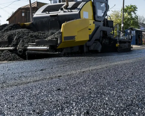 Muicipal road paving project.