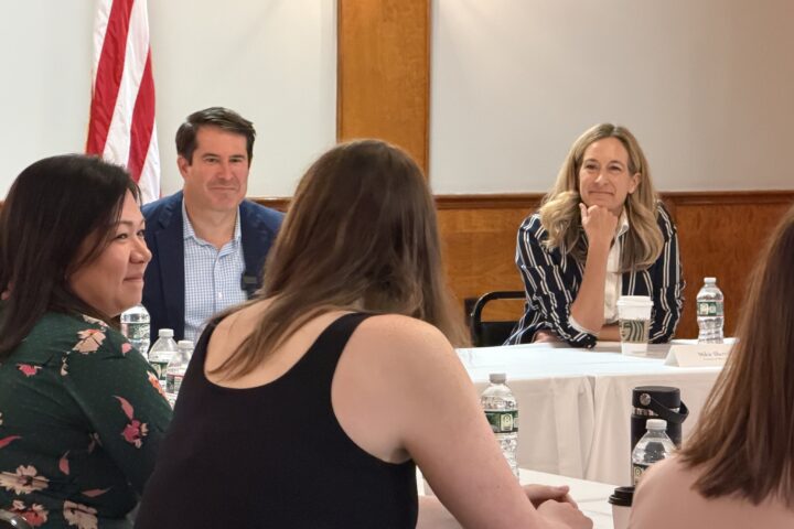Photo caption: Gov. Mikie Sherrill campaigned in Massachusetts while Attorney General Jennifer Davenport participated in multistate litigation in California as New Jersey continues grappling with major policy challenges at home.