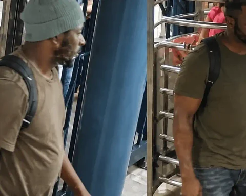 Photo Caption: NYPD investigators are seeking an unidentified suspect accused of forcibly touching a 19-year-old woman aboard a northbound No. 5 train at Union Square.