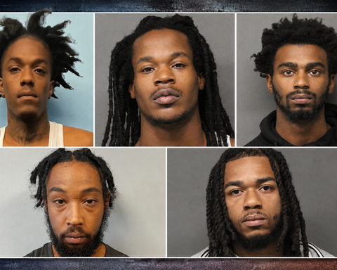 Photo Caption: Five men have been charged following an investigation into an alleged armed robbery and aggravated assault in South Hackensack.