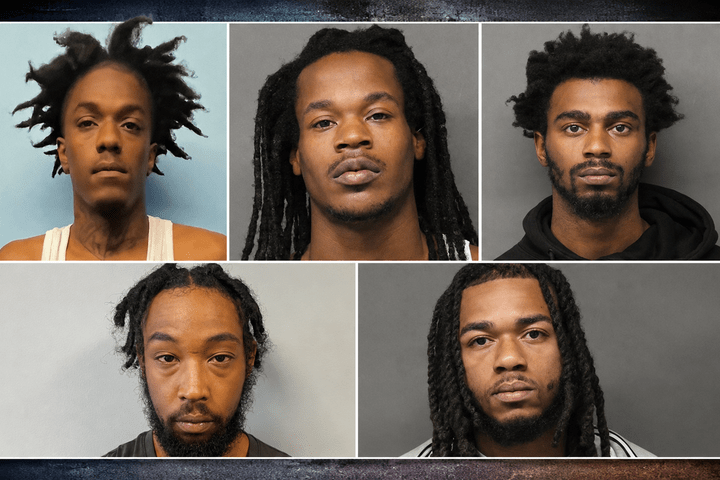 Photo Caption: Five men have been charged following an investigation into an alleged armed robbery and aggravated assault in South Hackensack.