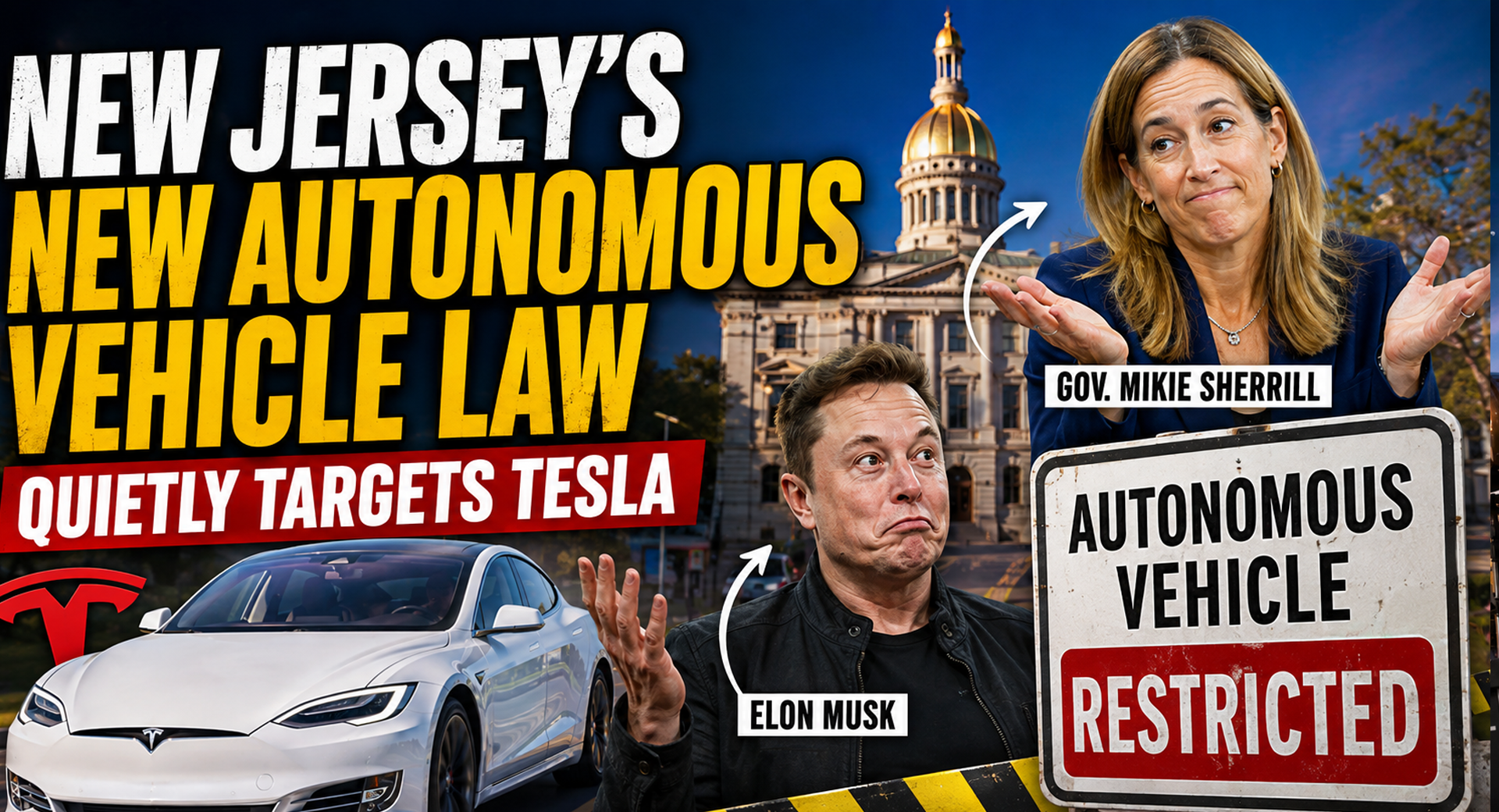 New jersey's new autonomous vehicle law quietly targets and restricts tesla