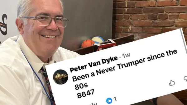 Toms River GOP Chairman Peter Van Dyke calls for 8647 of President Trump, Declares himself a lifelong "Never Trumper" Photo by Toms River Gop / Transformative use