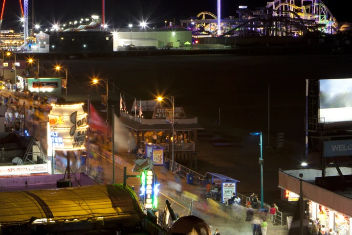Wildwood Boardwalk at Night