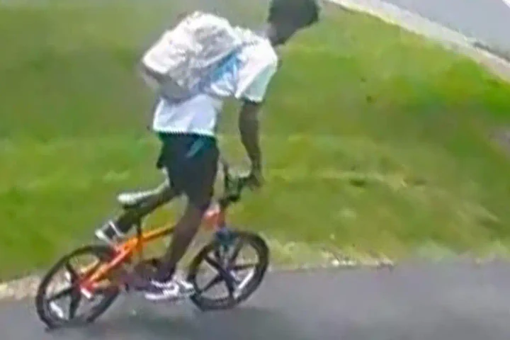 Photo Caption: Bethlehem Township police released a surveillance image of a burglary suspect accused of stealing a bicycle from a residential garage.